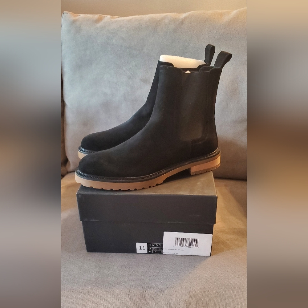 Saint Morta Men's Black and Tan Boots